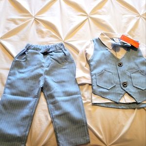 brand new baby boys 2 piece wedding suit